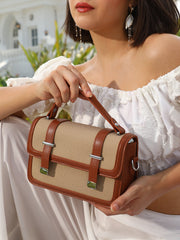 The Linea-Block Hand Bag - Tan Brown
