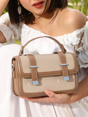 The Linea-Block Hand Bag - Ash Brown