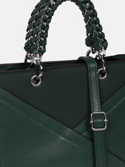 The Overlap-Chainlink Hand Bag - Emerald Green