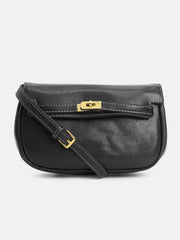 The Overlap-Curve Sling Bag - Onyx Black