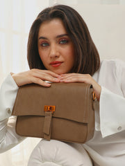 The Odette Sling Bag - Ash Brown