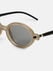 The Corsica Oval Sunglass - Ash Grey