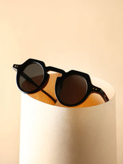 The Berlin Round Sunglass - Onyx Black