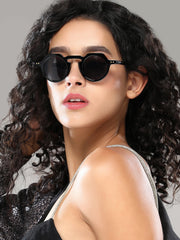 The Berlin Round Sunglass - Onyx Black