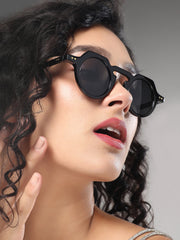 The Berlin Round Sunglass - Onyx Black