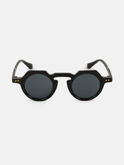The Berlin Round Sunglass - Onyx Black