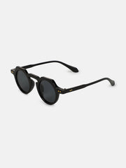 The Berlin Round Sunglass - Onyx Black