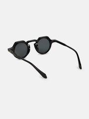 The Berlin Round Sunglass - Onyx Black