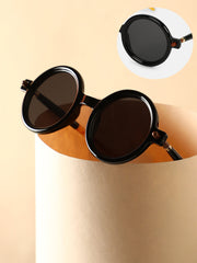 The Corsica Round Sunglass - Onyx Black