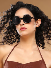 The Corsica Round Sunglass - Onyx Black