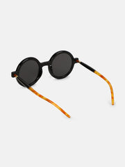 The Corsica Round Sunglass - Onyx Black