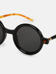 The Corsica Round Sunglass - Onyx Black