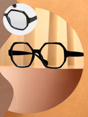 The Madame Geometric Sunglass - Onyx Black
