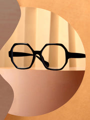 The Madame Geometric Sunglass - Onyx Black
