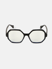 The Madame Geometric Sunglass - Onyx Black