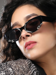 The Viperis Oval Sunglasses - Onyx Black