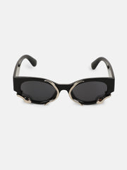 The Viperis Oval Sunglasses - Onyx Black