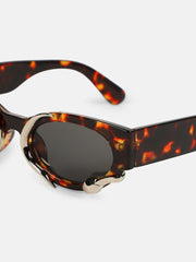 The Viperis Oval Sunglasses - Coffee Brown