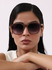 The Day-Out Wayfarer Sunglass - Mocha Brown