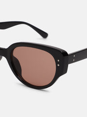 The Nona Cateye Sunglass - Onyx Black