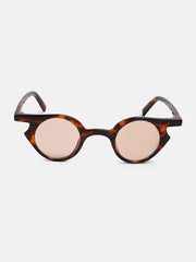 The Carnival Round Sunglass - Coffee Brown