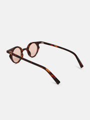The Carnival Round Sunglass - Coffee Brown