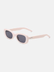 The Retro Rectangular Sunglass - Daisy White