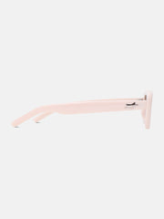The Retro Rectangular Sunglass - Daisy White