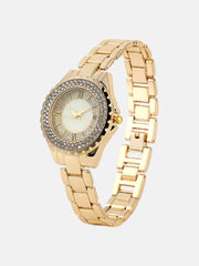 The Crystalized Roman Round Watch - California Gold