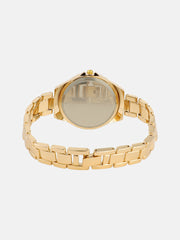 The Crystalized Roman Round Watch - California Gold