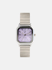 The Downtown Chain Square Watch - Iris Purple