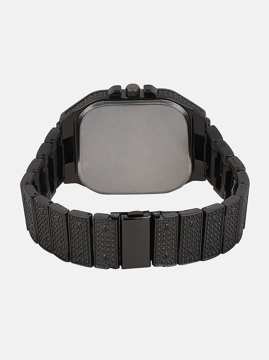 womens the bijou roman square watch midnight black hswc1274
