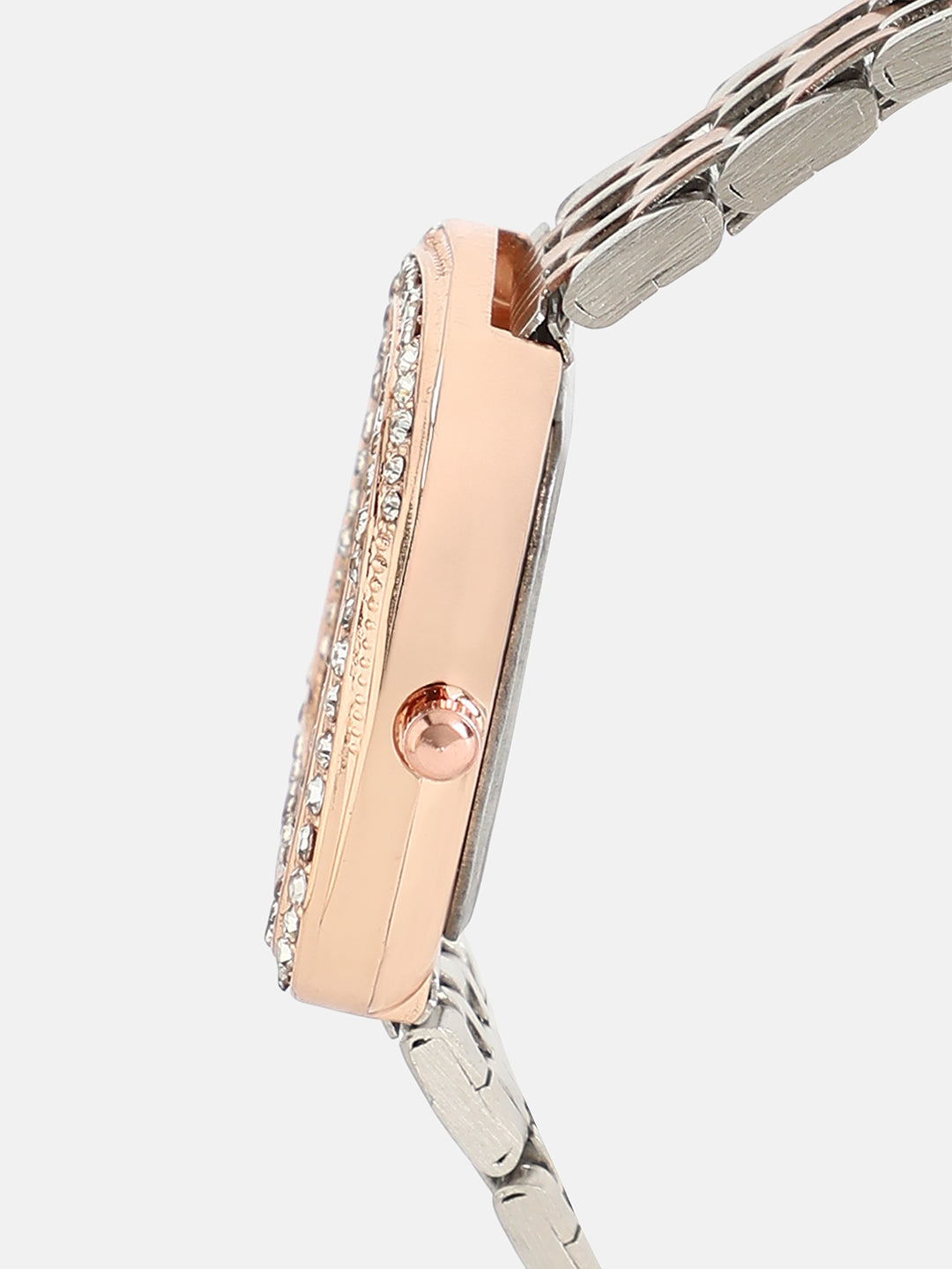 womens the jolie vortex square watch metallic silver rose gold hswc1316
