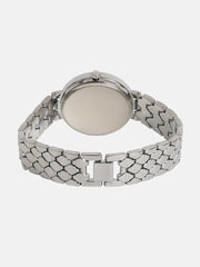 The Bijou Ophidian Round Watch - Metallic Silver