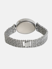 The Lumex Dotted Oval Watch - Metallic Silver
