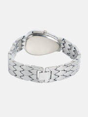 The Roman Ophidian Oval Watch - Metallic Silver