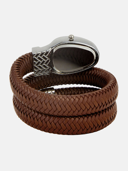The Aurora Wrap Oval Watch -  Classic Brown
