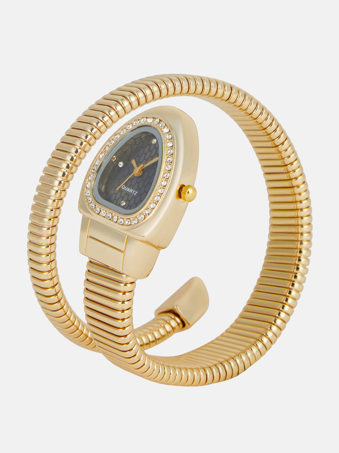 The Aurelia Gem Wrap Oval Watch -  Rose Gold