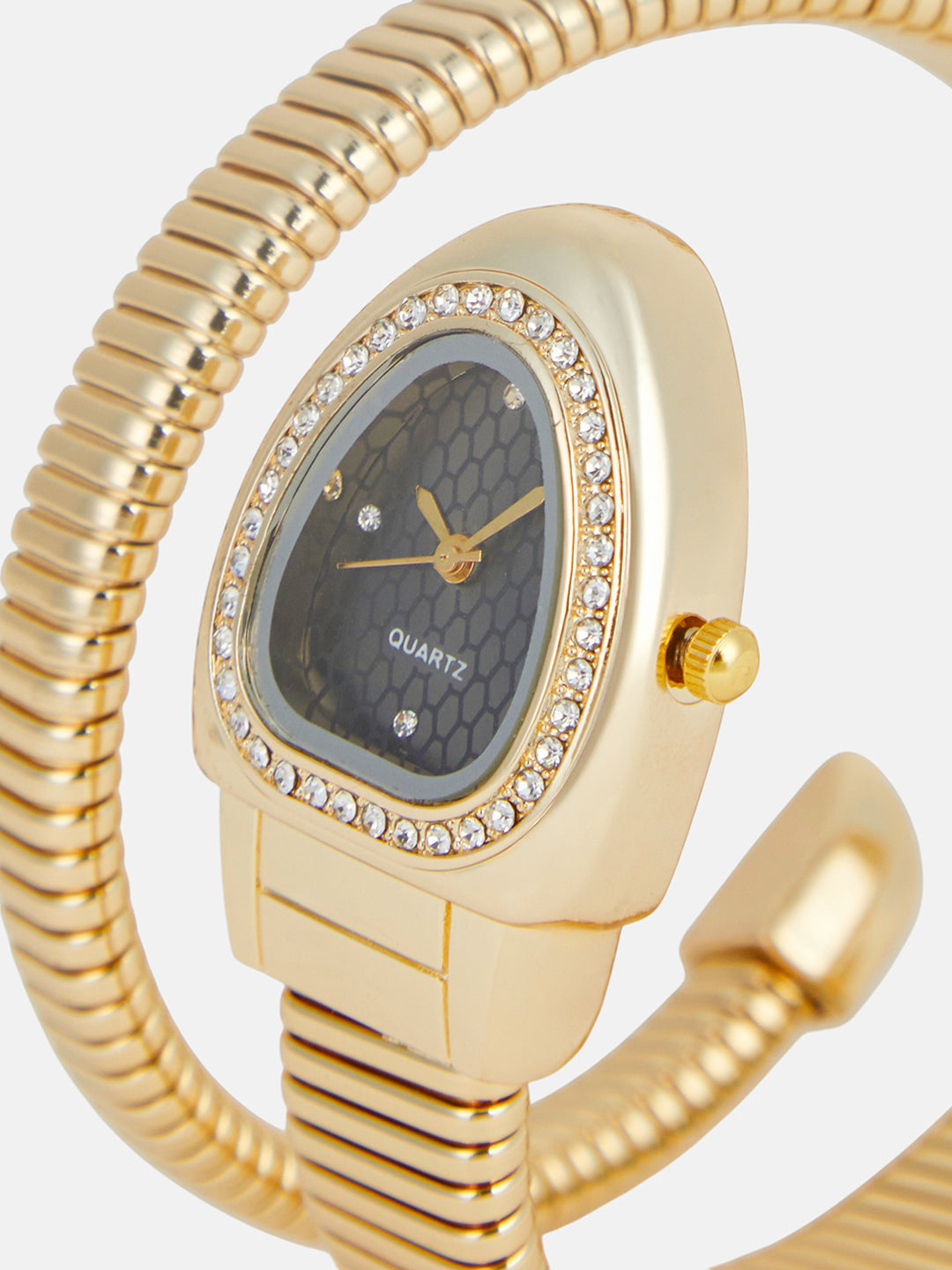The Aurelia Gem Wrap Oval Watch -  Rose Gold