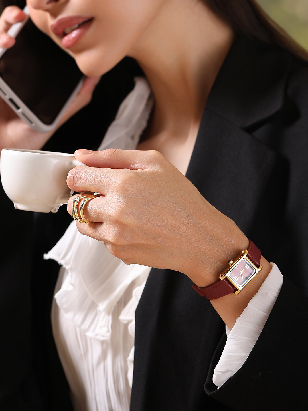 The Ruby Classic Watch - Deep Red