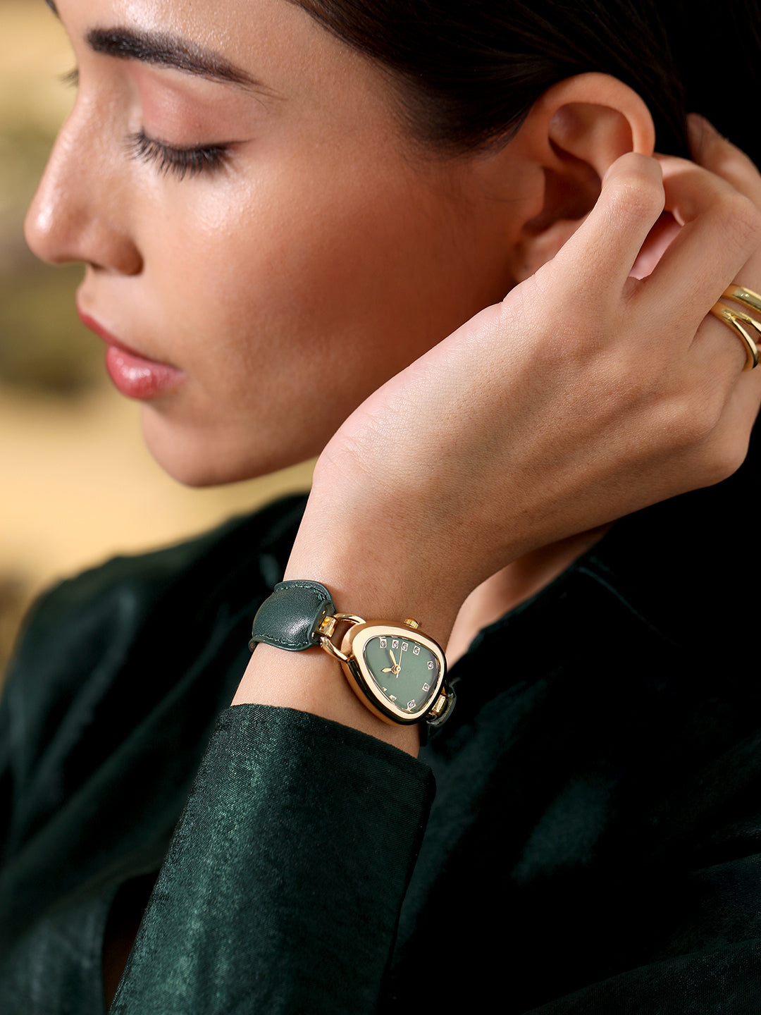 The Olive Designer Watch - Emerald Green