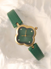 The Bloom Dial Watch - Emerald Green