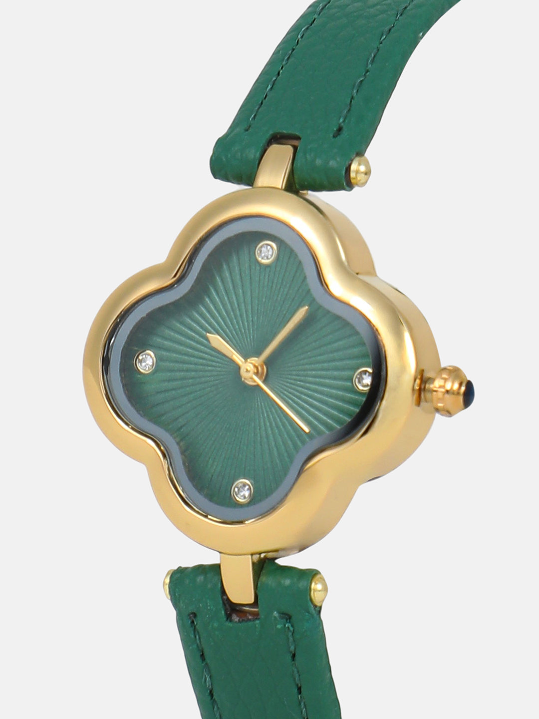 The Bloom Dial Watch - Emerald Green