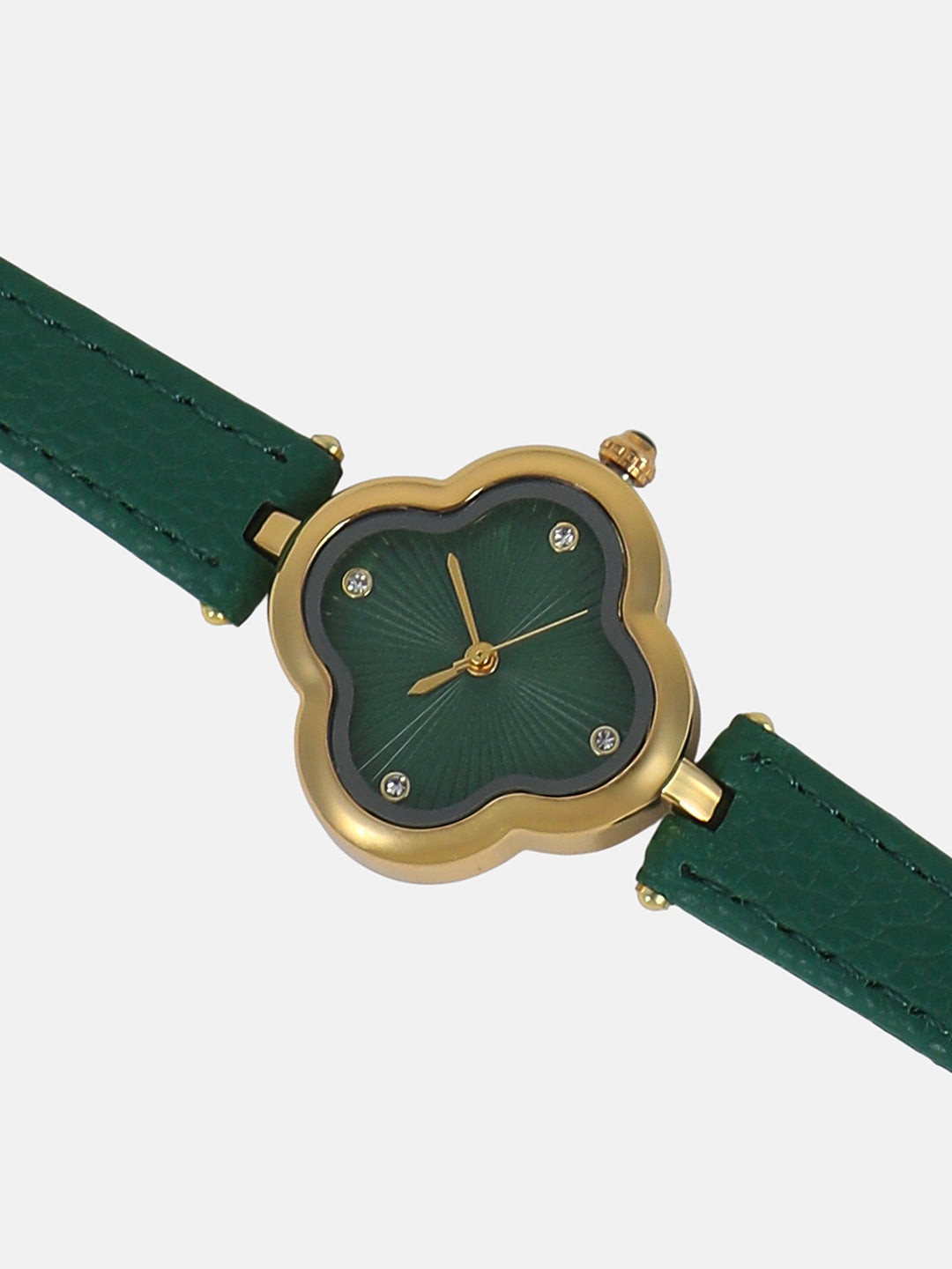 The Bloom Dial Watch - Emerald Green