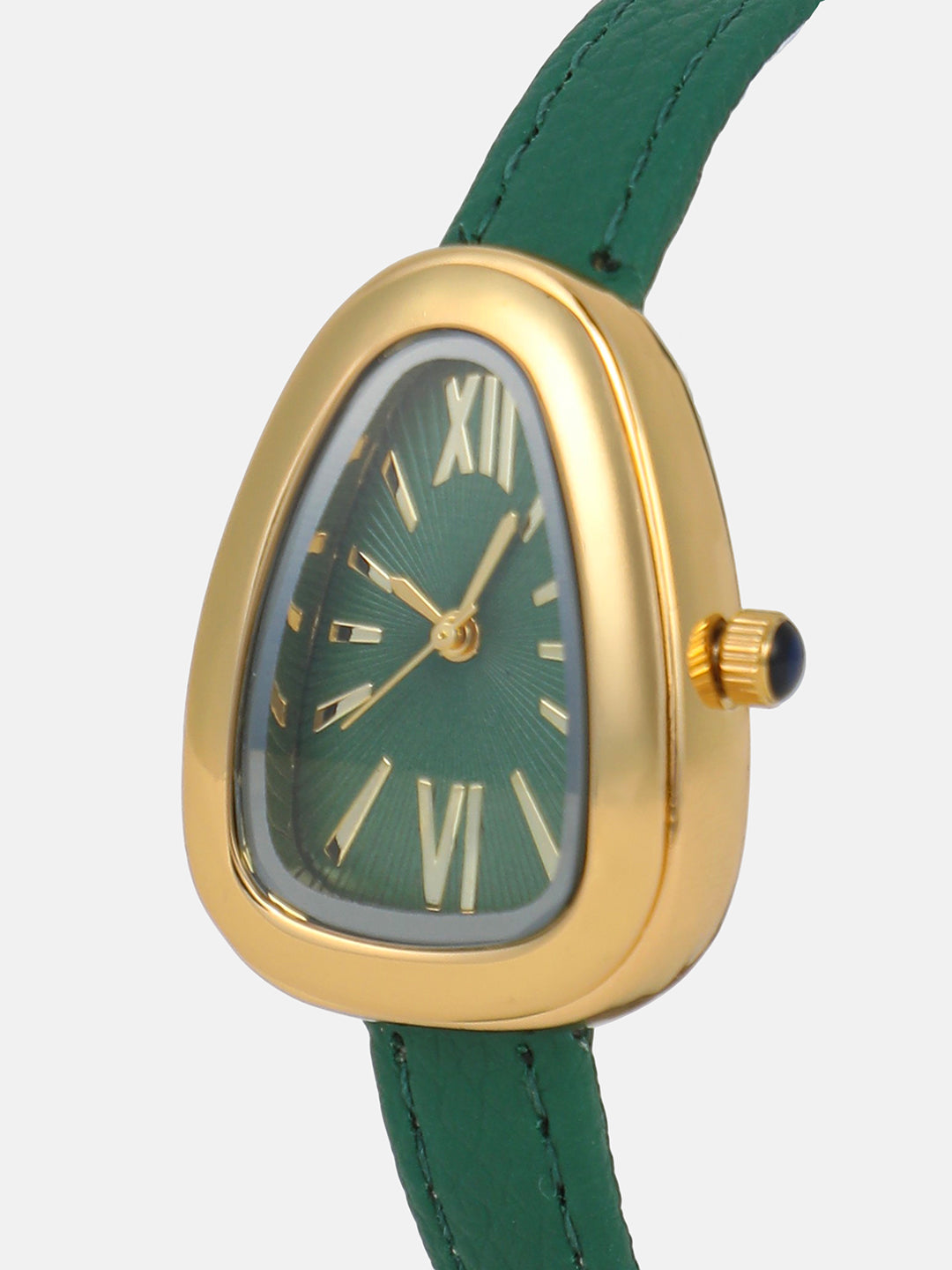 The Sunray Oval Watch - Olive Green