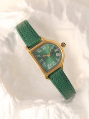 The Classic Rectangular Watch - Forest Green