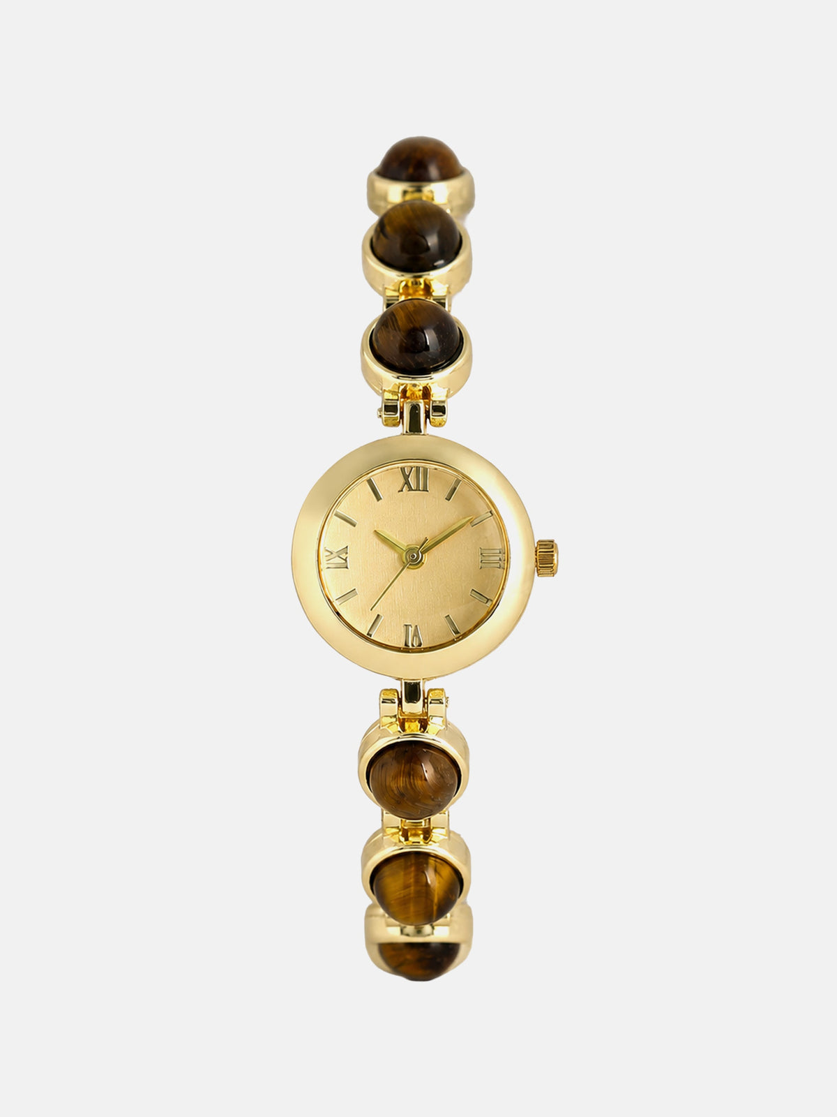 The Noir Beaded Watch - Gold