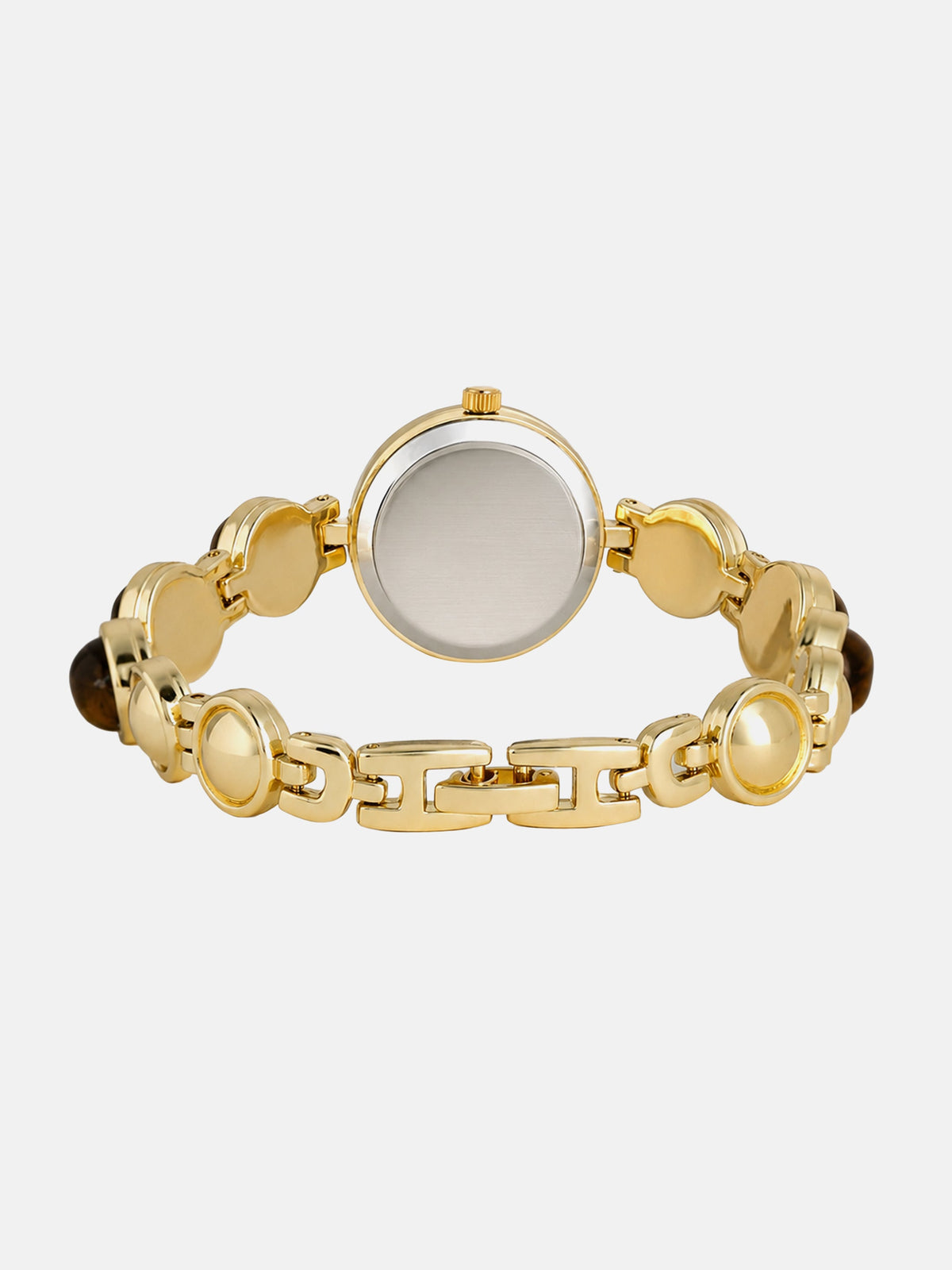 The Noir Beaded Watch - Gold