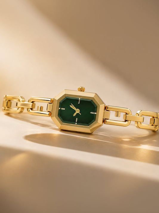 The Belle Rectangle Watch - Gold