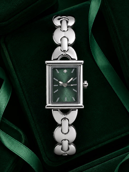 The Midnight Rectangle Watch - Silver